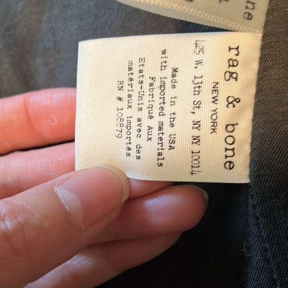 Rag & Bone 100% cotton Utility Jacket with Retractable Hood Navy Blue Size small - Picture 4 of 6